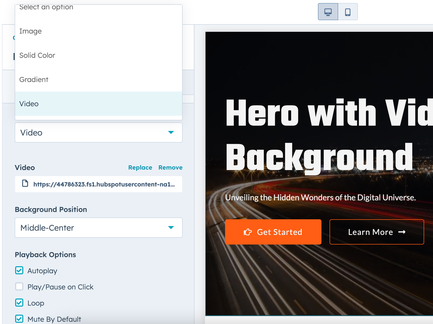 Various Background Types